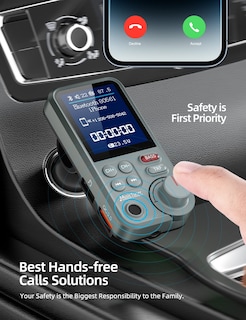 Foto 2 | Foto 2 | Transmisor Fm Bluetooth Nulaxy Km30 Para Coche Con Pantalla De 1 8 Pulgadas - Venta Internacional.