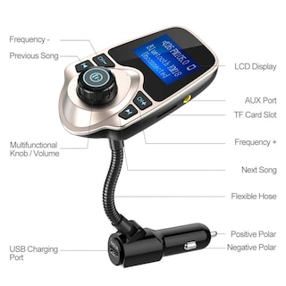 Foto 4 | Foto 4 | Transmisor Fm Bluetooth Para Coche Nulaxy Km18 Con Pantalla De 1 44 Pulgadas - Venta Internacional.