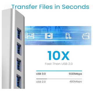 Foto 2 | Foto 2 | Adaptador Usb Ethernet C 3.0 Rj45 Red Lan Gigabit 5 En 1 Hub Eo Safe Imports Esi-20110 Plata