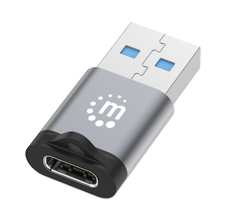 Foto 1 | Foto 1 | Adaptador Usb-a A Usb-c V3.2 Manhattan 356305 Negro con Gris Espacial