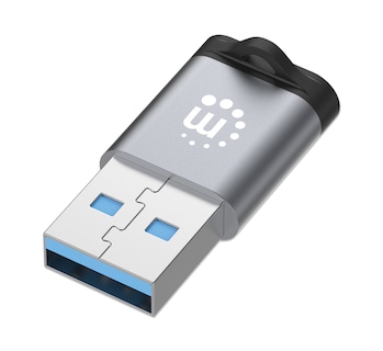 Foto 2 | Foto 2 | Adaptador Usb-a A Usb-c V3.2 Manhattan 356305 Negro con Gris Espacial