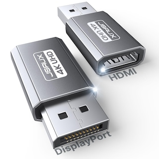Foto 1 | Foto 1 | Adaptador Displayport A Hdmi Jsaux 4k, Paquete De 2 Para Pc, Dell, Lenovo - Venta Internacional.