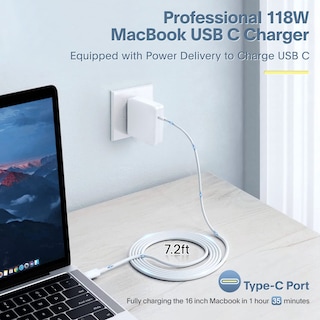 Foto 2 | Foto 2 | Cargador Adaptador De Corriente Usb-c De 118 W Para Macbook Pro/air Y Ipad Pro - Venta Internacional.