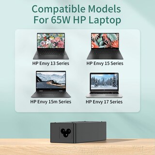 Foto 7 | Foto 7 | Cargador Portátil Con Adaptador Ac De 65 W Y 45 W Para Hp Envy Pavilion - Venta Internacional.
