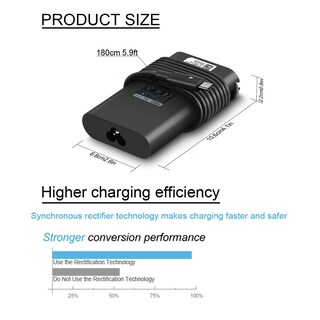 Foto 5 | Foto 5 | Adaptador De Alimentación Rápida Charger Hibbo Usb C De 45 W Para Portátil Dell - Venta Internacional.