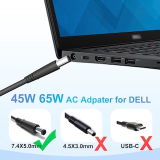 Foto 4 | Foto 4 | Cargador De Portátil Y Adaptador Ac De 65 W Y 19,5 V Para Dell Latitude - Venta Internacional.