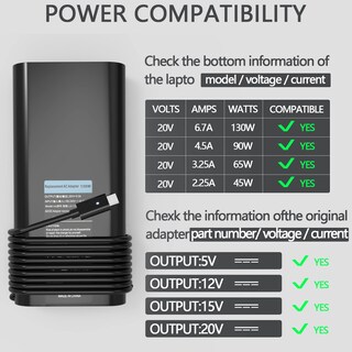 Foto 2 | Foto 2 | Cargador Portátil Dell 130 W Usb C Tipo C Xps 15 17 Precision - Venta Internacional.