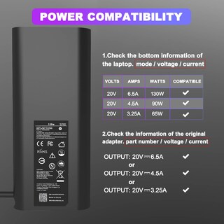 Foto 2 | Foto 2 | Adaptador Ac Y Cargador Usb C De 130 W Para El Portátil Dell Xps 15 17 - Venta Internacional.