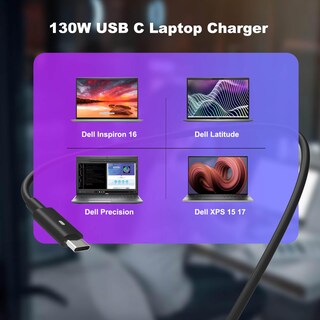 Foto 7 | Foto 7 | Adaptador Ac Y Cargador Usb C De 130 W Para El Portátil Dell Xps 15 17 - Venta Internacional.