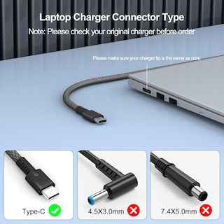 Foto 3 | Foto 3 | Cargador Portátil Roayewey Usb C De 65 W Para Hp Spectre X360 14 2 En 1 - Venta Internacional.