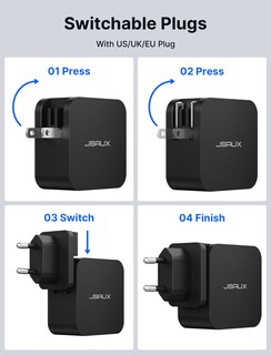 Foto 3 | Foto 3 | Cable Charger Jsaux Usb-c Pd 3.0 De 65 W, 10 Pies, Para Computadora Portátil Y Teléfono - Venta Internacional.