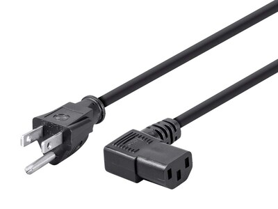 Foto 1 | Foto 1 | Cable De Alimentación Monoprice De 6 Pies Y 14 Awg En Ángulo Recto, Negro - Venta Internacional.