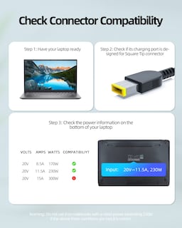 Foto 3 | Foto 3 | Cargador Adaptador Ac 230w Para Portátil Lenovo Legion 5 Thinkpad - Venta Internacional.
