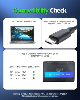 Foto 4 | Foto 4 | Cargador Dexpt Usb-c De 65 W Y 45 W Para Portátil Asus Zenbook 14 13 S13 S Flip 3 Deluxe Duo 14 - Venta Internacional.