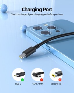Foto 5 | Foto 5 | Cargador Superer Usb C De 65 W Para Lenovo Yoga 7i 9i 14 16 2 En 1 - Venta Internacional.