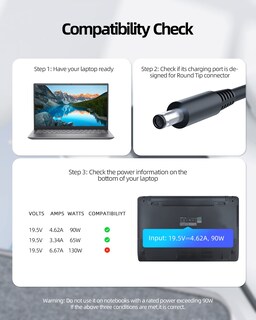 Foto 3 | Foto 3 | Cargador Ac, Adaptador De Alimentación De 90 W Y 65 W Para Dell Inspiron 7706 3280 - Venta Internacional.