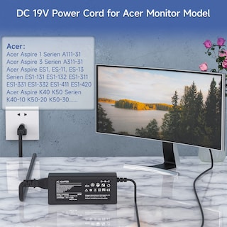 Foto 3 | Foto 3 | Adaptador De Cable De Alimentación 19 V 3.42 A 65 W Para Monitor Lcd Acer - Venta Internacional.