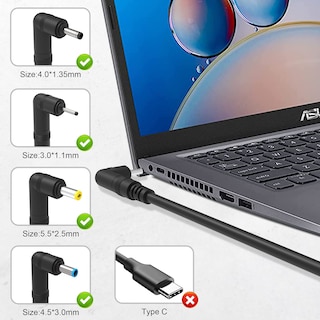Foto 3 | Foto 3 | Cargador De 65 W, 45 W, 33 W, Para Portátil Asus Vivobook Zenbook Chromebook X551m X540s C202s, Adap - Venta Internacional.