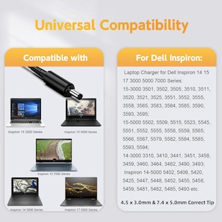 Foto 3 | Foto 3 | Cargador Rolada De 90 W Para Dell Inspiron 11-17 3000 5000 7000 Series - Venta Internacional.