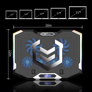Foto 7 | Foto 7 | Almohadilla De Refrigeración Para Portátil Ice Coorel K9 15-17,3 Pulgadas Con 6 Ventiladores Rgb - Venta Internacional.