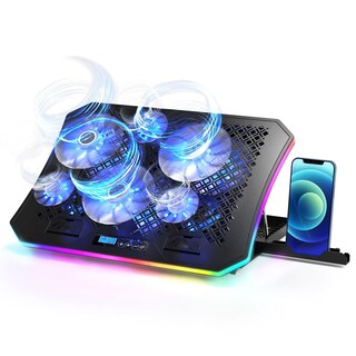Foto 1 | Foto 1 | Almohadilla de Refrigeración para Portátil Kevin Upgrade A8 Rgb Lights 15.6-17.3\" - Venta Internacional