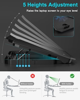 Foto 3 | Foto 3 | Almohadilla de Refrigeración para Portátil Kevin S039 con 2 Ventiladores - Venta Internacional