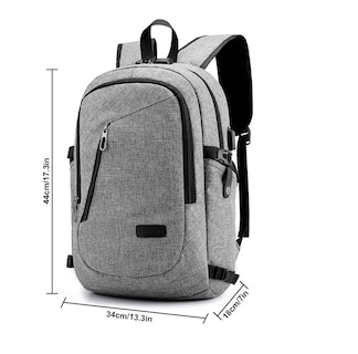 Foto 3 | Foto 3 | Mochila Fashion para Laptop con Carga USB color Gris