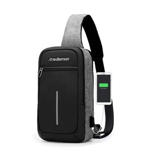 Foto 1 | Foto 1 | Mochila Antirrobo Mini Impermeable para Notebook Redlemon 78765 color Gris