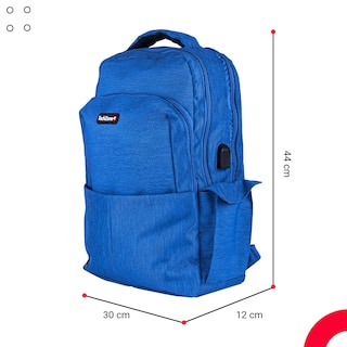 Foto 4 | Foto 5 | Mochila Techzone Courage Portalaptop 14 Puerto Usb Azul