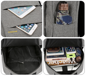 Foto 5 | Foto 5 | Venta Internacional-Mochila para Portátil Recargable Negra