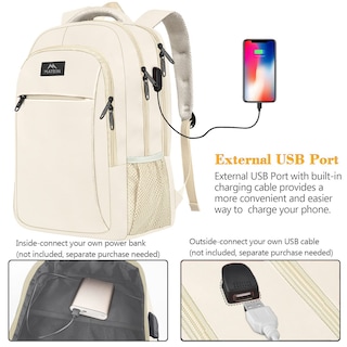 Foto 2 | Foto 2 | Venta Internacional - Mochila para Portátil Matein de 15.6 Pulgadas con Puerto de Carga USB para Mujer
