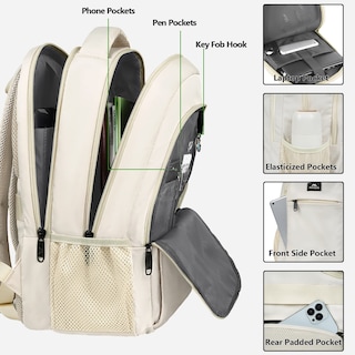 Foto 3 | Foto 3 | Venta Internacional - Mochila para Portátil Matein de 15.6 Pulgadas con Puerto de Carga USB para Mujer