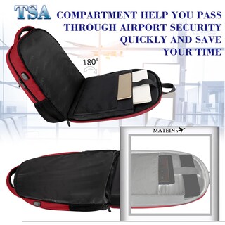 Foto 2 | Foto 2 | Venta Internacional - Mochila Matein Para Portátil De 17 Pulgadas Para Mujer Con Puerto Usb, Color Rojo