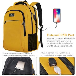 Foto 4 | Foto 4 | Venta Internacional - Mochila Matein College Para Portátil Extra Grande De 17,3'' Con Puerto Usb