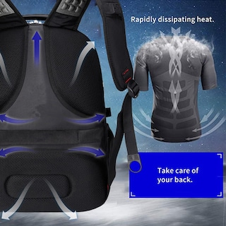 Foto 6 | Foto 6 | Mochila de Viaje para Portátil Shrradoo Negra 52L 17'' - Venta Internacional