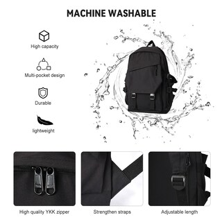 Foto 4 | Foto 4 | Mochila Coowoz College Waterproof Negra - Venta Internacional