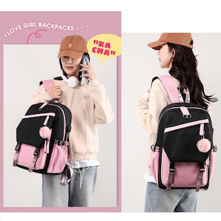 Foto 2 | Foto 2 | Mochila para Portátil Dibujos Animados de Ánime con Puerto de Carga Usb - Venta Internacional