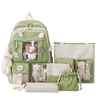 Foto 1 | Foto 1 | Mochila JQWSVE Kawaii con Colgantes y Pines 5 Piezas - Venta Internacional