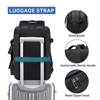 Foto 6 | Foto 6 | Mochila de Viaje Bange Carry On de 35 Litros para Portátil de 17,3'' Negra