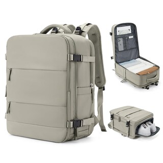 Foto 1 | Foto 1 | Mochila de Viaje Coowoz Grande Impermeable Marrón Unisex - Venta Internacional