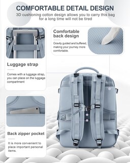 Foto 3 | Foto 3 | Mochila de Viaje Coowoz Grande Impermeable Unisex - Venta Internacional