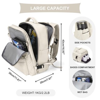 Foto 2 | Foto 2 | Mochila de Viaje Impermeable Coowoz Airline - Venta Internacional