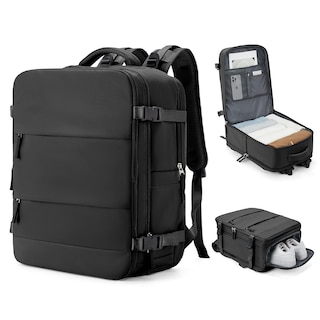 Foto 1 | Foto 1 | Mochila de Viaje Coowoz Impermeable Negra Unisex - Venta Internacional