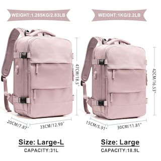 Foto 2 | Foto 2 | Mochila de Viaje Coowoz Large-l Impermeable Rosa Unisex - Venta Internacional