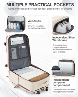 Foto 4 | Foto 4 | Mochila de Viaje Coowoz Carry On con Compartimento para Portátil Unisex - Venta Internacional