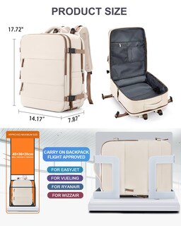 Foto 5 | Foto 5 | Mochila de Viaje Coowoz Carry On con Compartimento para Portátil Unisex - Venta Internacional