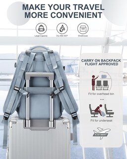 Foto 5 | Foto 5 | Mochila de Viaje Impermeable Coowoz Carry On Unisex - Venta Internacional