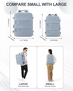 Foto 6 | Foto 6 | Mochila de Viaje Impermeable Coowoz Carry On Unisex - Venta Internacional