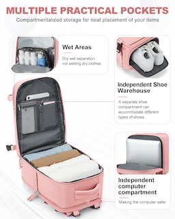 Foto 3 | Foto 3 | Mochila de Viaje Coowoz Impermeable-Venta Internacional