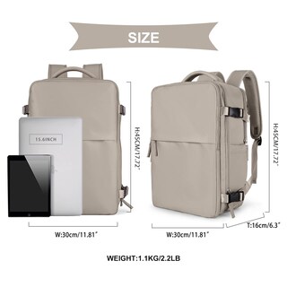 Foto 2 | Foto 2 | Mochila De Viaje Para Portátil Coowoz Airline Approved 15.6 Pulgadas, Marrón - Venta Internacional.